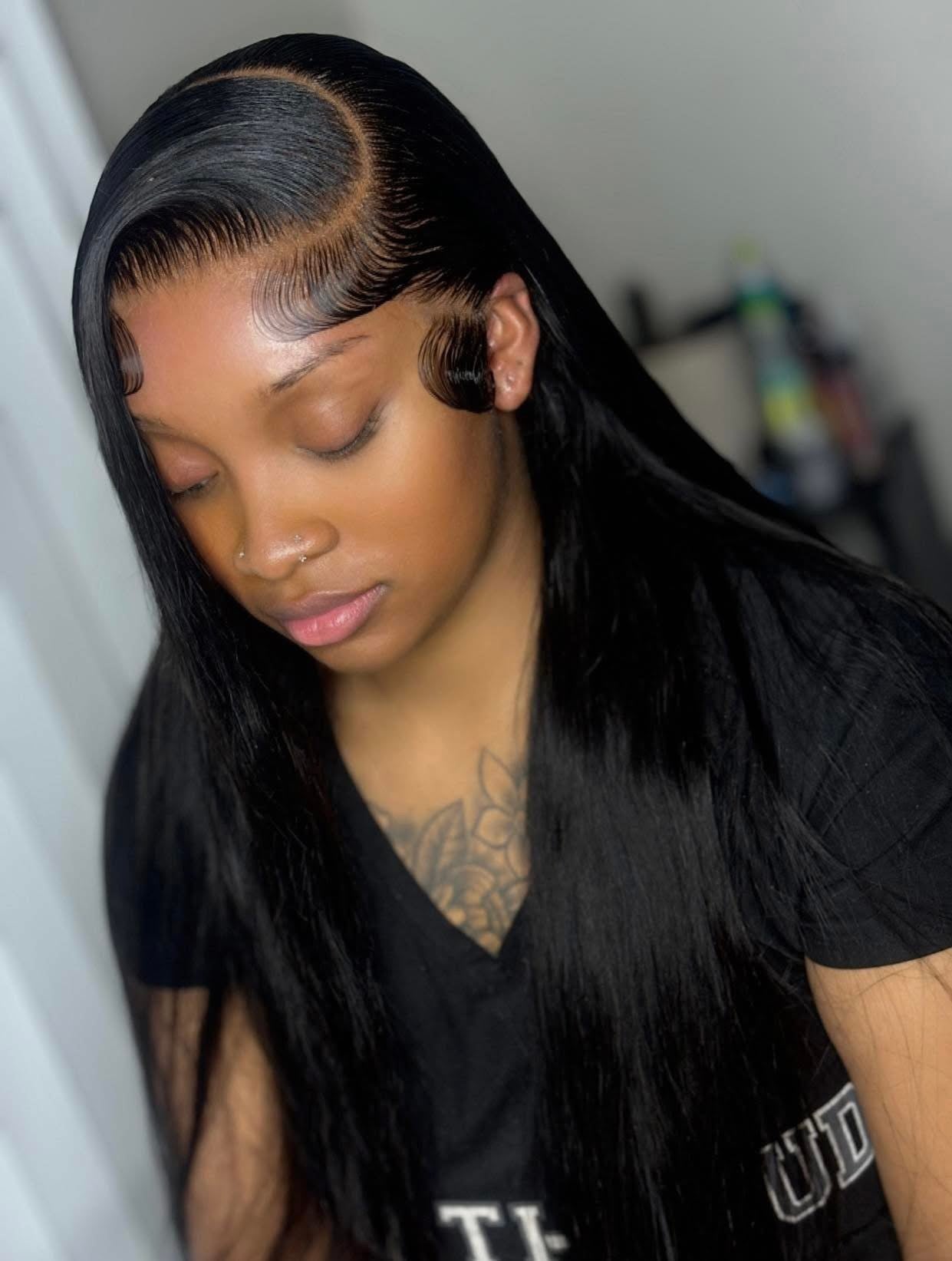 Straight Raw Human Hair 13x6 Lace Frontal Wig✨